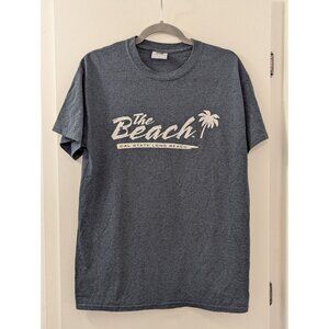 The Beach Cal State Long Beach Graphic Tee Medium Heather Gray Cotton/Poly Blend